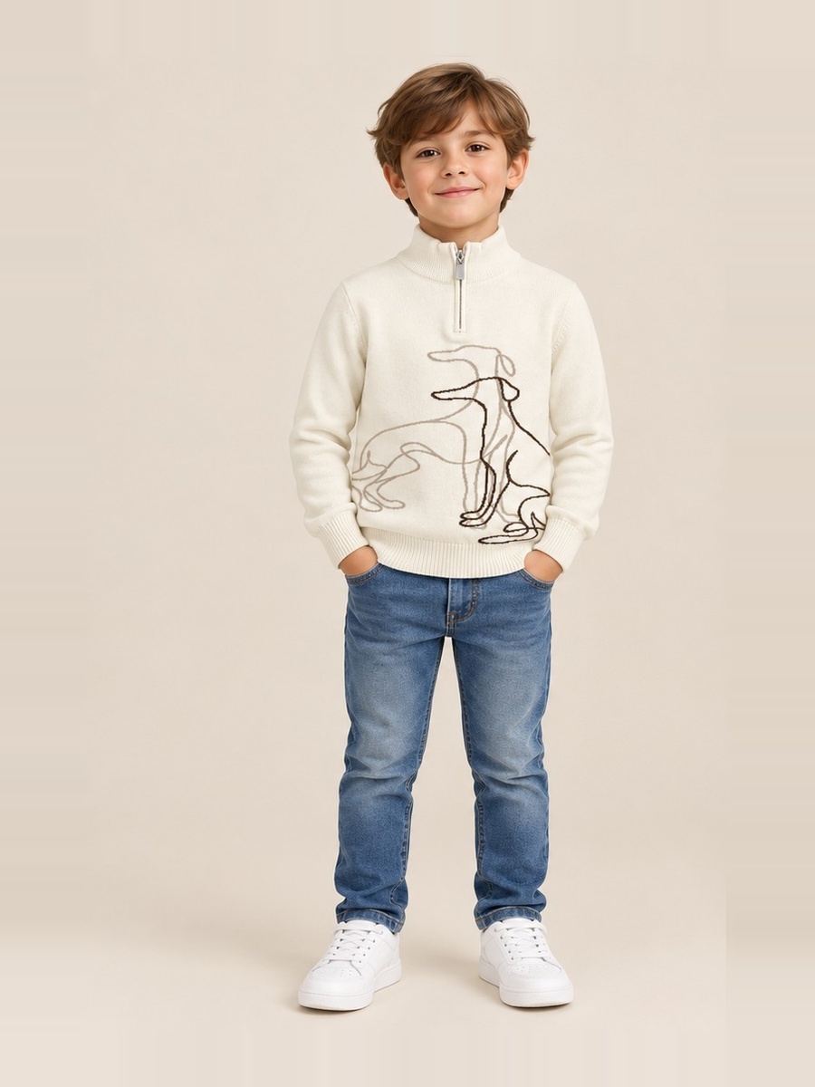 Trussardi - Felpa beige (Fronte)