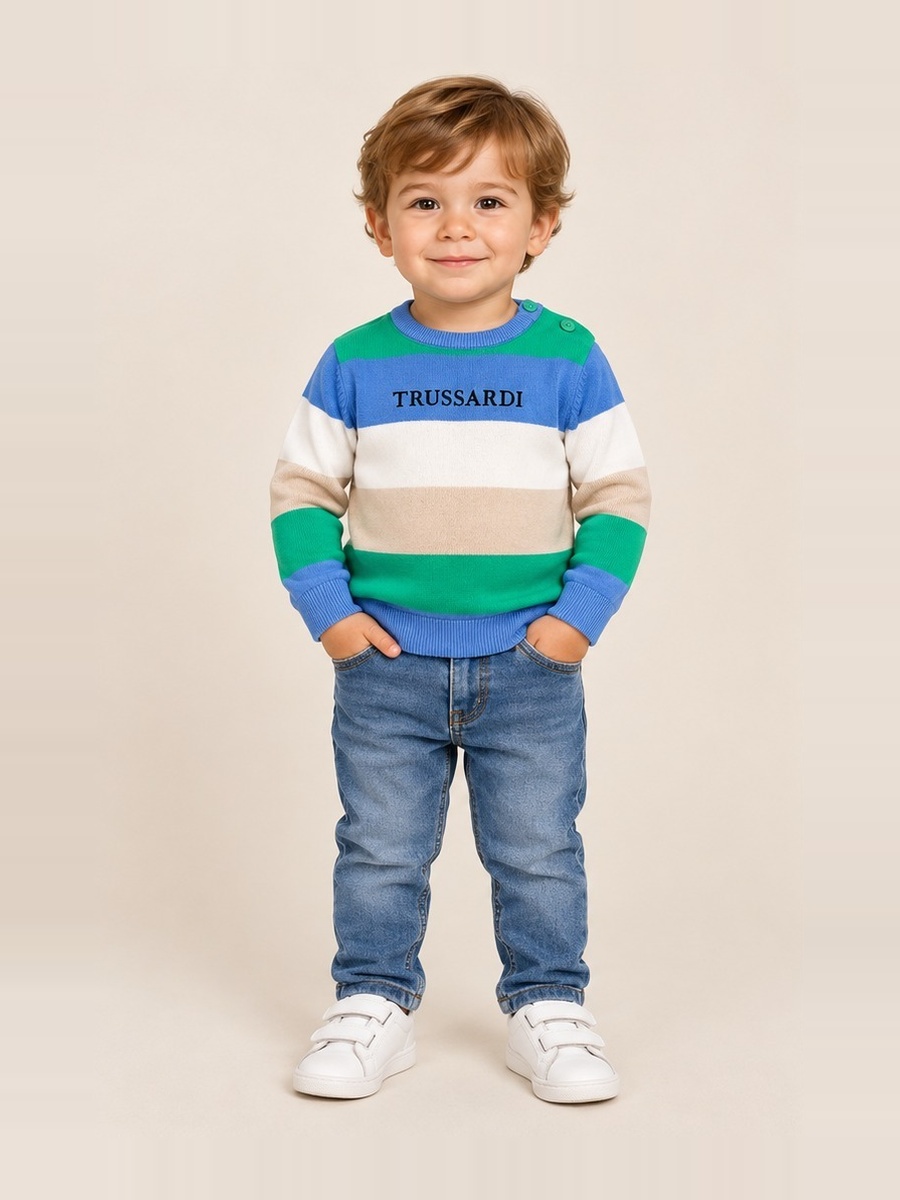 Trussardi - Maglioncino multicolor (Fronte)
